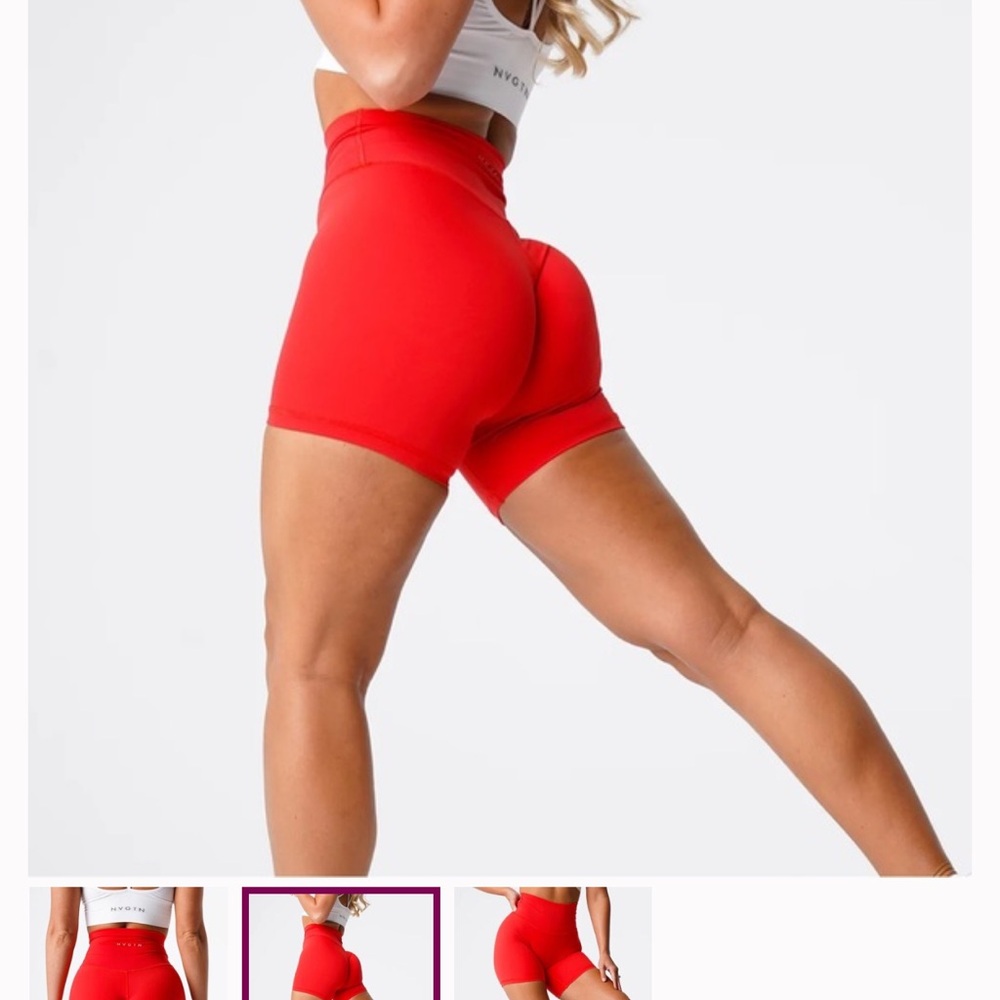 NVGTN High-Rise Red Bike Shorts